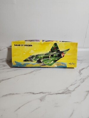 SEALED  1976 HELLER 1/72s 1970's Swedish Saab J.37/J.37 SF VIGGEN SS Jet Fighter