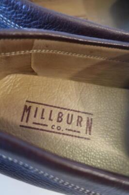 Mens Millburn Co. Brown Pebbled Leather Driving Loafer  display picture 3