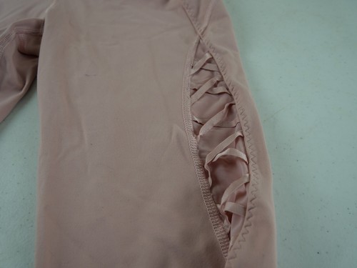 Victoria's Secret Sport Women's S Pink Mauve Webbed Laced Design Lycra Leggings - Picture 3 of 5