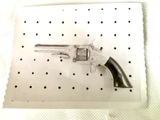 Vintage Gun Polaroid Photo Black and White Name Date Below Trigger Unreadable