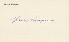Harry Hooper- Signed Index Card