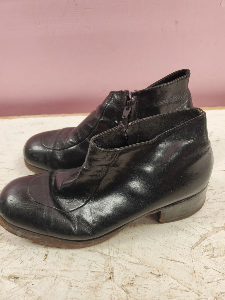 Vintage Florsheim Mens Leather Disco Boots 70s Disco Boots 