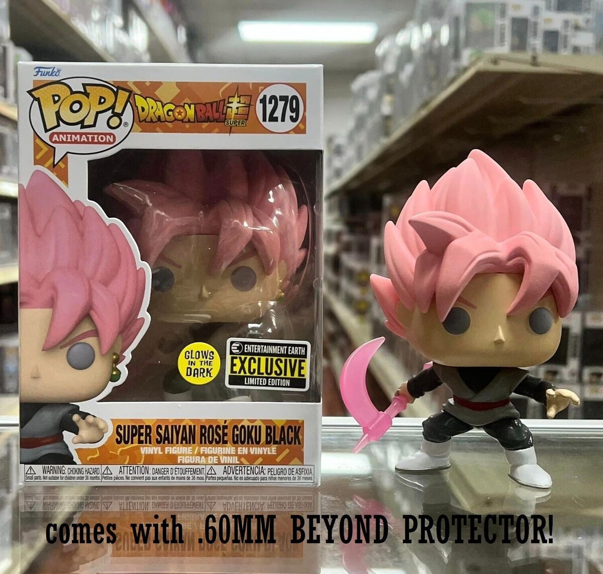 Funko Pop! Dragon Ball Super - Super Saiyan Rose Goku Black Glow in th