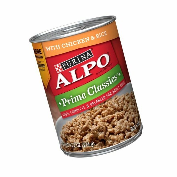 Purina Alpo Prime Classics With Chicken Rice Wet Dog Food 13.2oz Case