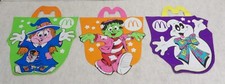 McDonalds 1990 Halloween Trick-or-Treat Bags, Ghost Witch Frankenstein 071423WTB