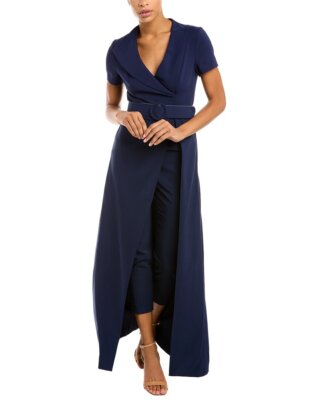 NEW KAY UNGER Garcelle Stretch Walk Thru JUMPSUIT Sz $338