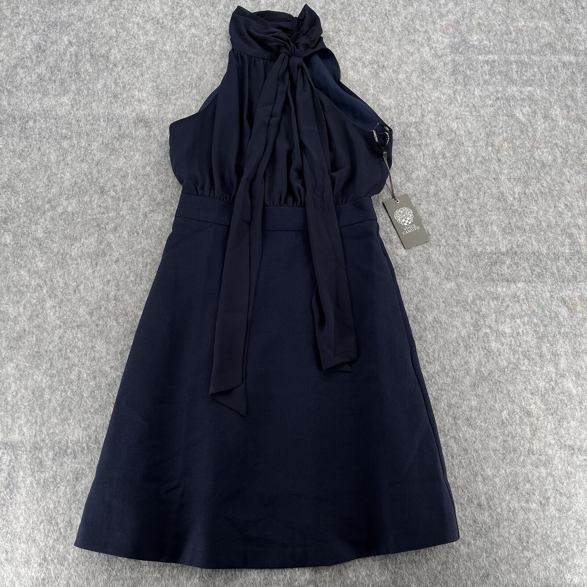 vince camuto halter bow dress Vince Camuto Women's Halter Neck Bow Crepe Shift Dress