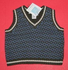 3 6 NWT Janie and Jack RACING TEAM Blue Green Sweater VEST Boys VHTF