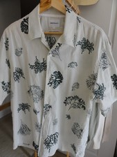 NORSE PROJECTS MEN's Carsten Print Vacation Shirt Size L (23" P2P) COTTON TOP VG