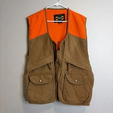Master Sportsman by Prestige Hunting Vest Size Medium Khaki Orange Outdoor Sport