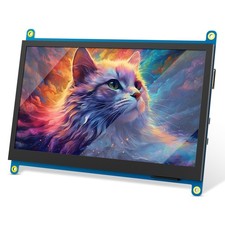 7 inch Mini Monitor, HDMI IPS Display 1024x600 Capacitive Screen for Raspberr...