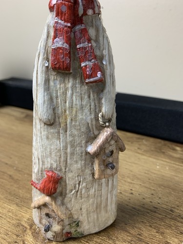 Snowman Figurines 8” Resin Plastic Country Primitive Glitter Decor Rustic - Picture 4 of 8
