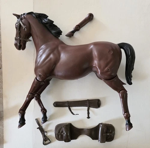 1967 Marx Johnny West Comanche Jointed Horse Best of the West - Broken Leg READ