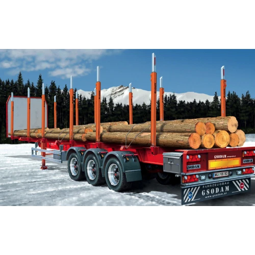 TIMBER TRAILER KIT 1:24 Italeri Kit Camion Modellino Nuovo - Immagine 2 di 4