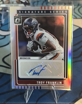 #ad #ad 2025 PANINI OPTIC FOOTBALL TROY FRANKLIN SIGNATURE SERIES PRIZM AUTO BRONCOS $9.99
