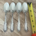 Gorham? Sterling Silver (.925) Spoons Set of 4 Ornate Pattern Marked 'STERLING'