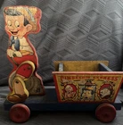 11" Long Vintage 1939 Fisher Price Walt Disney Pinocchio Express Wood Pull Toy O