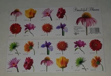 Two (2) Booklets x 20 = 40 of BEAUTIFUL BLOOMS 41¢ US Postage Stamps. 4176-4185