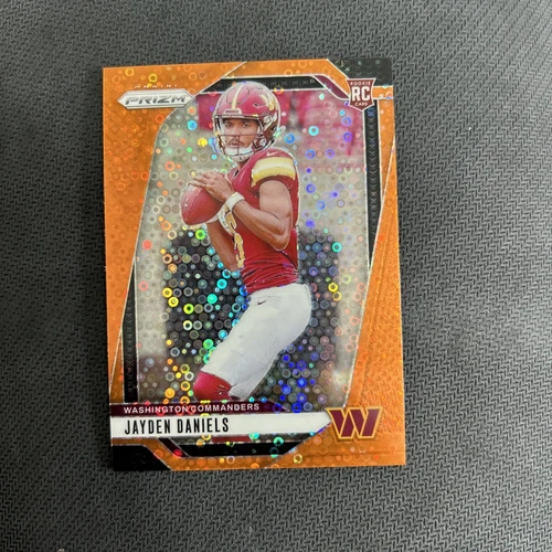 2024 Panini Prizm - Rookies Jayden Daniels #347 Orange Disco Prizm (RC)