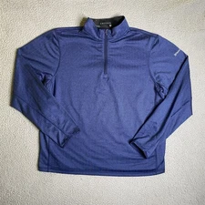 Greyson 1/4 Zip Pullover Mens XL Blue Sequoia Long Sleeve Golf Stretch Preppy