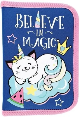 MARKENLOS Federtasche Federmappe Federmäppchen ohne Inhalt Caticorn Katze Cat