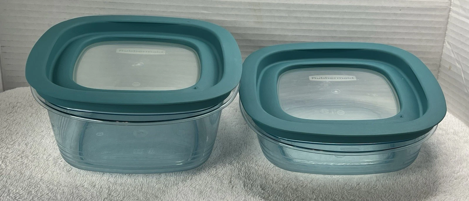 Rubbermaid Premier 5 & 3 Cup Teal/Blue Storage Containers & Lids/10M3M4 Lot/2