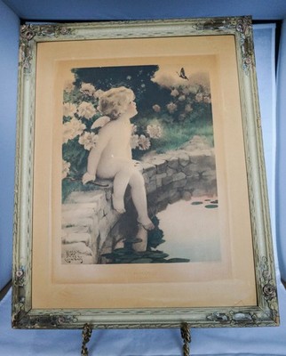 1912 Original Bessie Pease Gutmann #632  The Butterfly Print Cherub