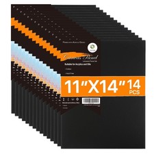 CONDA Black Canvases for Painting 11x14 inch, Pack of 14,100 Cotto... Fast Ship
