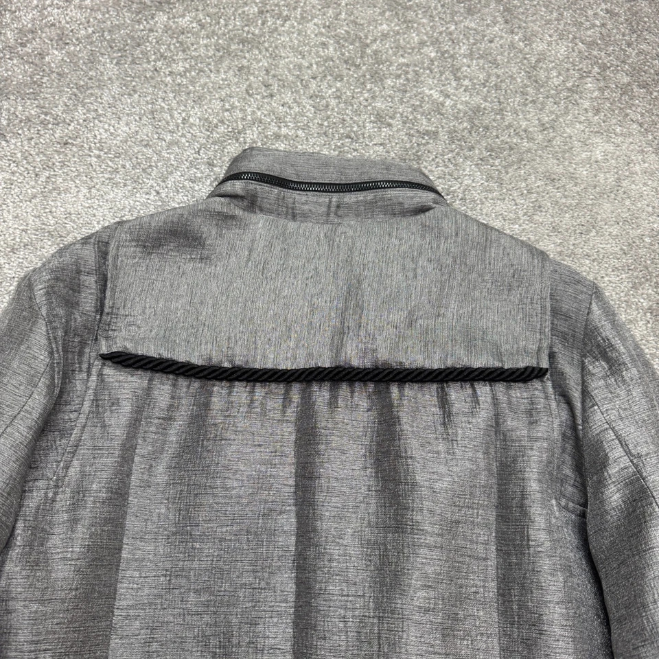 Chaqueta de campo Laveer militar utilitaria para mujer gris cinturón de cuerda cremallera completa abrigo de viaje Foto 4 de 4