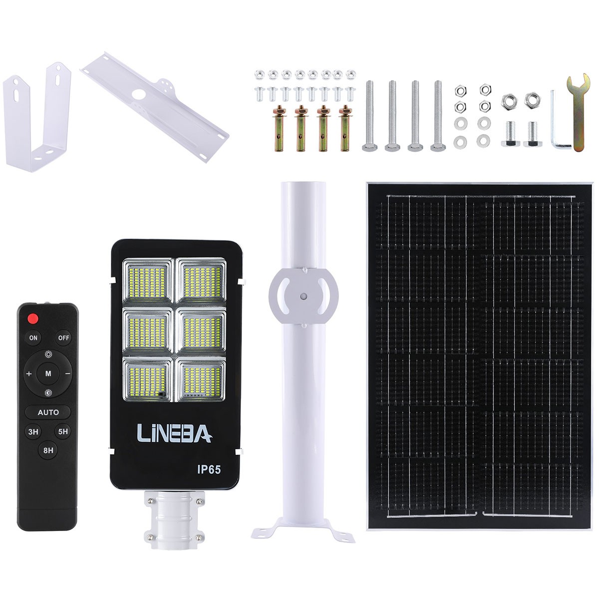 LED 11000W Commercial Solar Street Lights Dusk to Dawn Outdoor Super Bright Lamp
