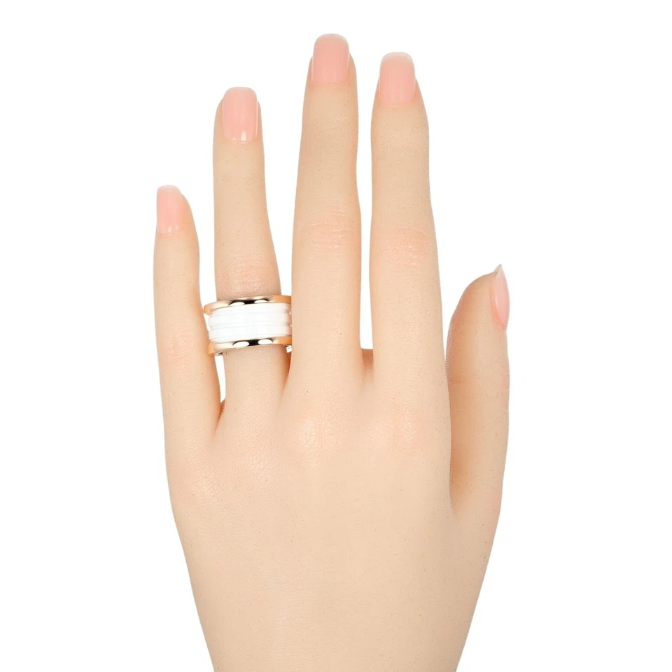 BVLGARI B.Zero1 4 bands Ring Be zero one K18 Pink Gold/ceramic #6.8(US Siz... - Image 2 of 4