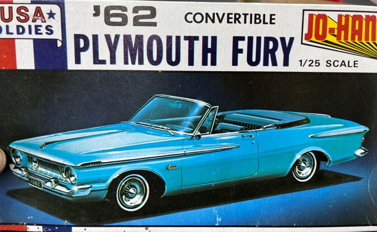 Johan c-4762 1962 Plymouth FURY Convertible vintage kit 1/25 McM Niob Johan c-4762 1962 Plymouth FURY Convertible vintage kit 1/25 McM Niob