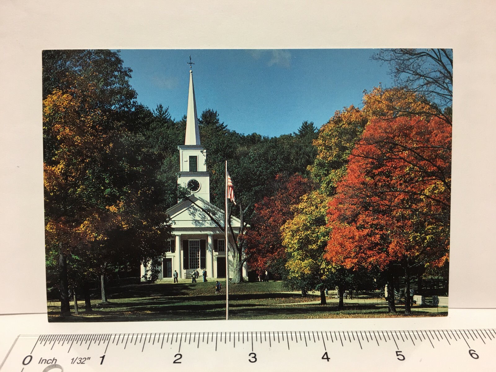 Postcard Massachusetts MA Old Sturbridge Fall Foliage Village Robert