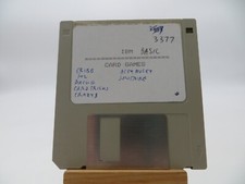 3.5" Floppy Disk IBM CARD GAMES vintage computer disc acey ducey solitaire crazy