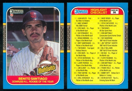 1987 DONRUSS Highlights MLB Baseball CARD 1-56 SEE LIST - Picture 58 of 61