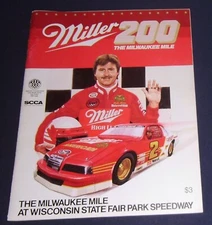 1985 Milwaukee Mile Speedway Miller 200 ASA Racing Program Mark Martin