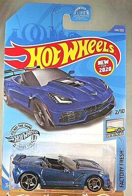 2020 Hot Wheels #144 Factory Fresh 2/10 '19 CORVETTE ZR1 CONVERTIBLE Blue wOH5sp