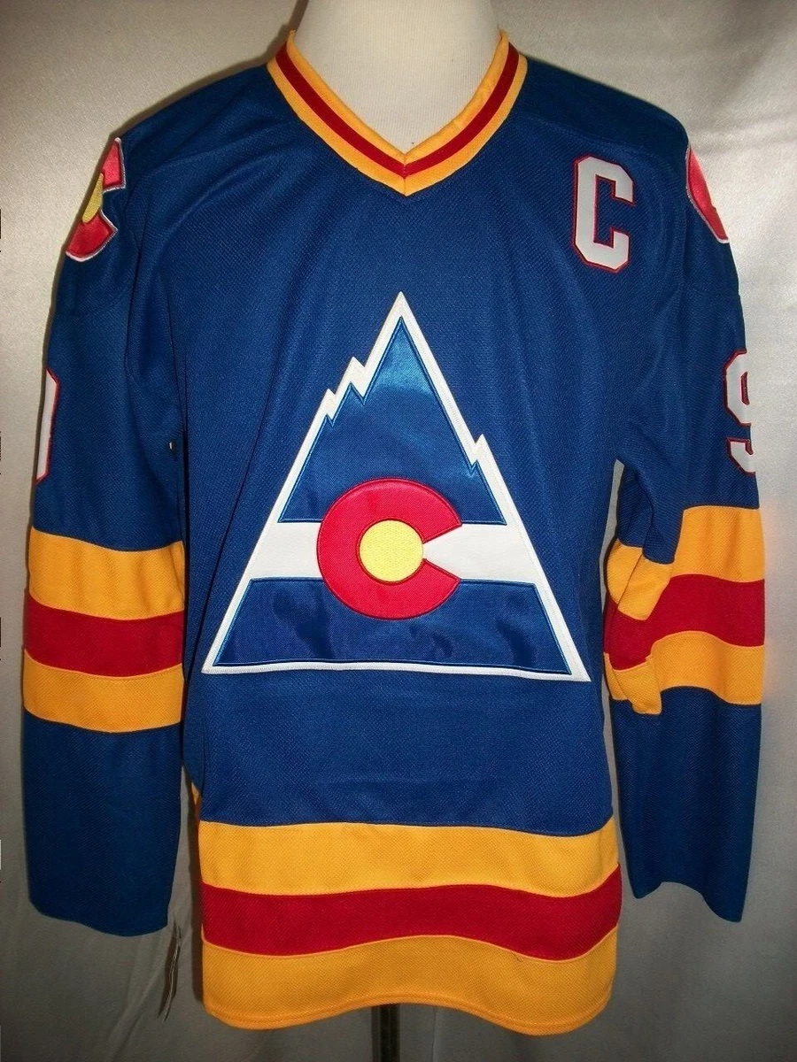 Lanny McDonald Colorado Avalanche Blue 1977-82 Rockies Throwback CCM NHL  Jersey