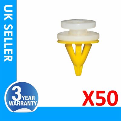 PARLEX 20x Yellow Door Card Trim Clips For Renault Trafic MK2 – 7701050734 Replacement-647039