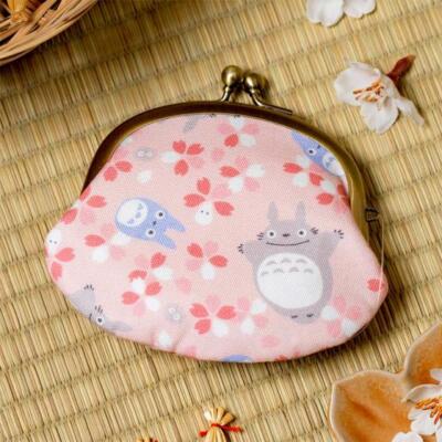Miioo❤︎ Studio Ghibli Totoro Coin Purse w/ clasp a cherry blossom