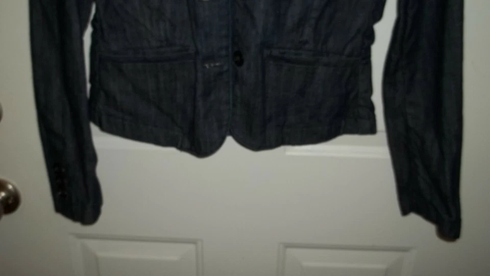 Ralph Lauren Niñas Denim Lavado Oscuro Jean Chaqueta Denim RL Polo Jean Talla Pequeña Foto 4 de 4