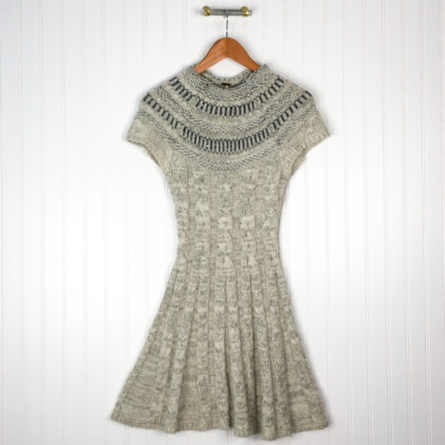 slim fit dress slacks Heather Grey Chunky Knit Maternity Sweater Dress main image 0