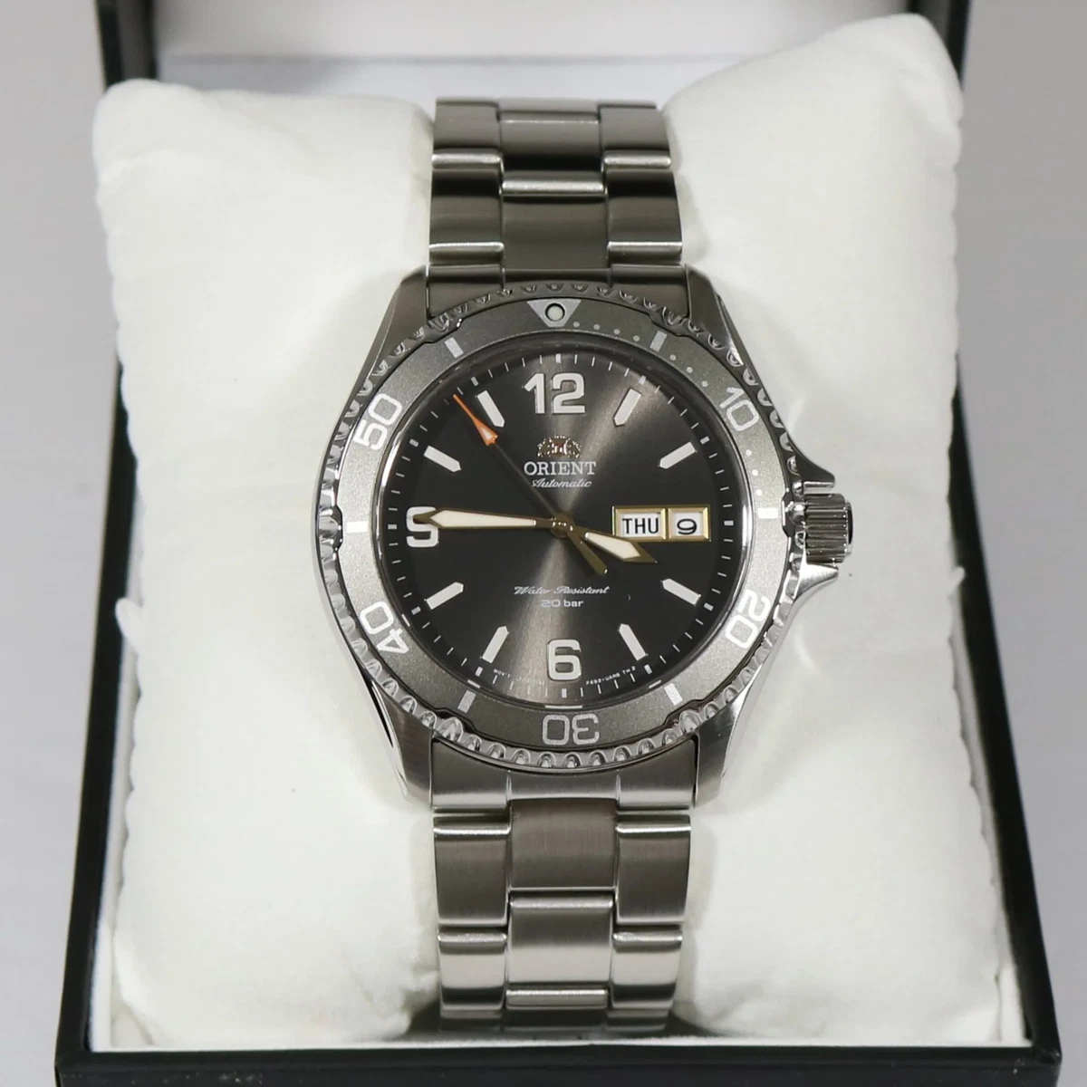 Orient Mako III Grey Dial Automatic Men s Stainless Steel Watch RA