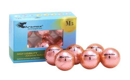 6er Pack Box Chromax M5 Metallic Warngolfbälle - *FARBE WÄHLBAR* - Bild 5 von 9