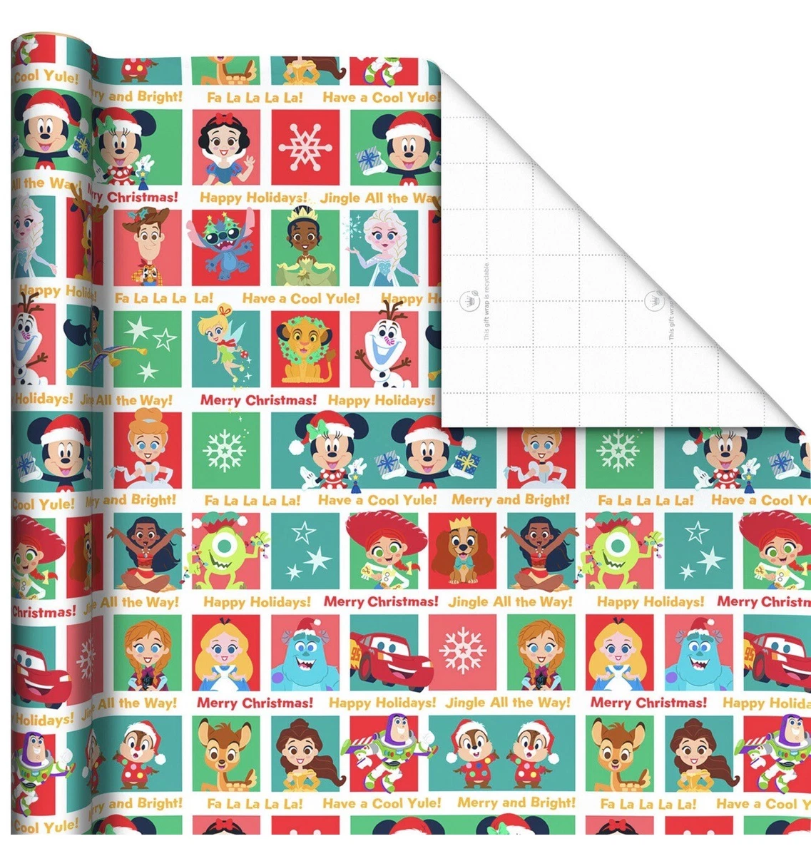 Hallmark Recyclable Christmas Wrapping Paper for Kids with Cut