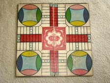 Antique Shabby Primitive PARCHEESI 1900 Selchow & Righter Board Game, AS IS