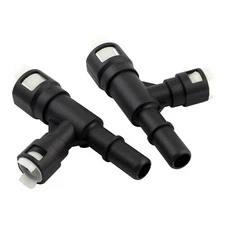 Pair Heater Inlet Hose Connector Tee Fits 00-14 Chevy Tahoe GMC Yukon Cadillac