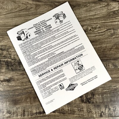 #ad #ad Briggs And Stratton 5Hp Engine 130200 To 131299 Operating Manual Operators Point $9.97