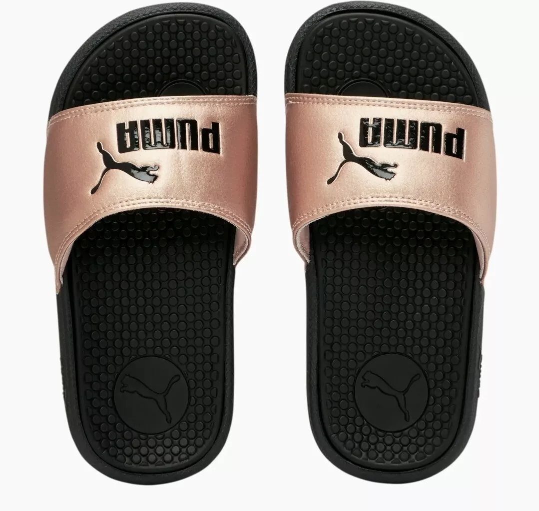 Metallic puma slides clearance