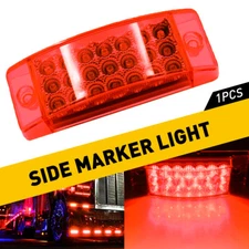 2x 6" Red 21-LED Side Clearance Marker Lights Truck Trailer Turn Signal Light US